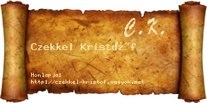 Czekkel Kristóf névjegykártya
