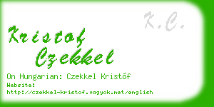 kristof czekkel business card